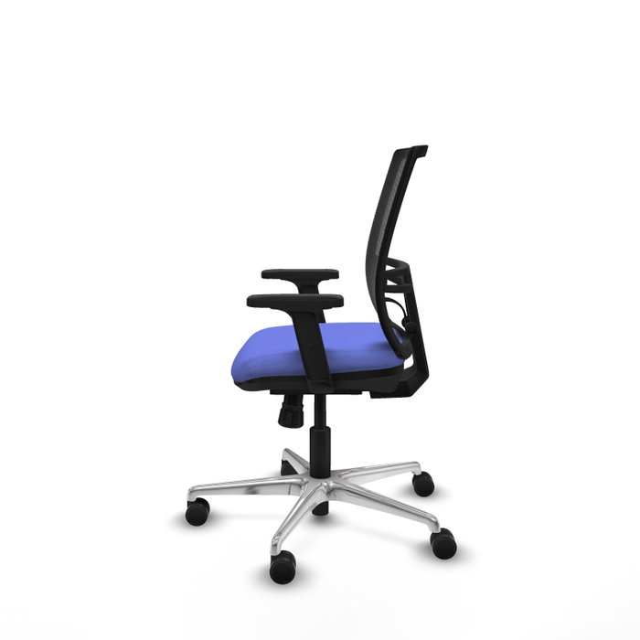PIQUERAS Y CRESPO Silla de oficina Yunquera con mecanismo Sincro, Azul claro y Negro