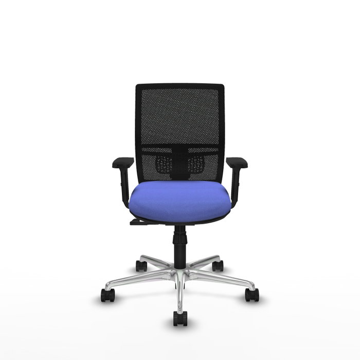 PIQUERAS Y CRESPO Silla de oficina Yunquera con mecanismo Sincro, Azul claro y Negro