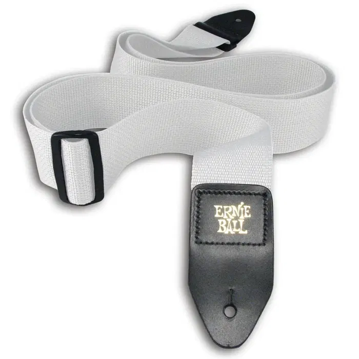 Ernieball Correa de Guitarra/Bajo de Polipropileno Blanca