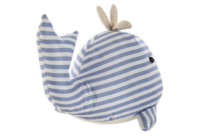 DKD Home Decor Sujetapuertas Mediterraneo Azul Celeste Marino Poliester Arena 24x12x20 cm (6 Unidades)