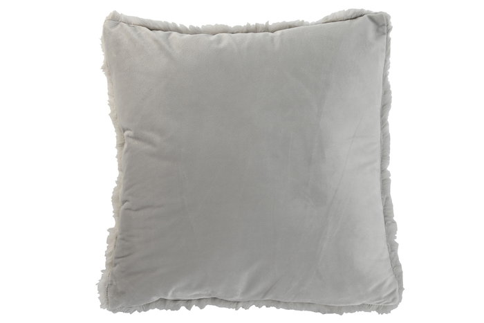 DKD Home Decor Cojín Poliéster Gris Claro 45x8x45 cm