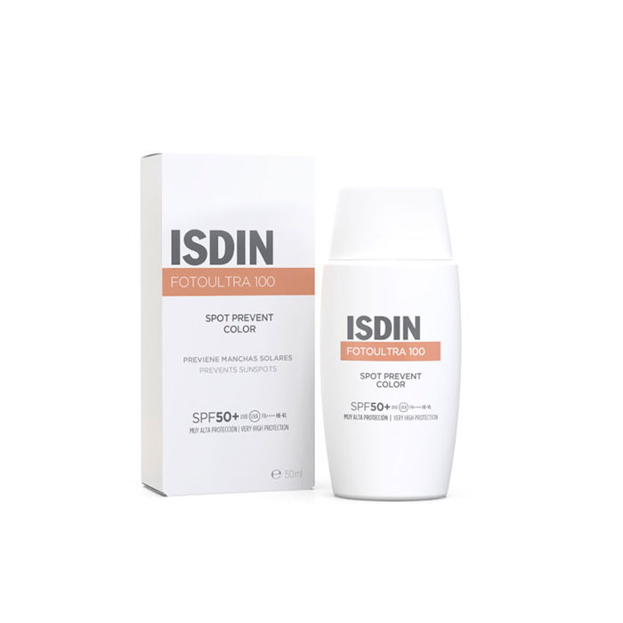 Isdin FOTO ULTRA 100 Protector Solar Facial con Color Previene Manchas Solares SPF50+ 50 ml