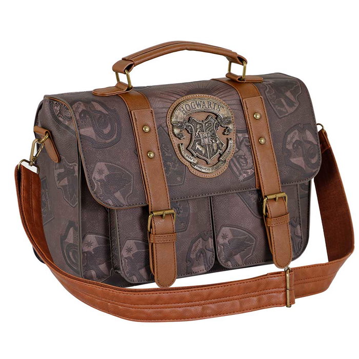 Harry Potter Bolso Satchel Grande Pride Marrón 27x35.5x12cm 11L PVC Bandolera Harry Potter Bolso Satchel Grande Pride Marrón 27x35.5x12cm 11L PVC Bandolera