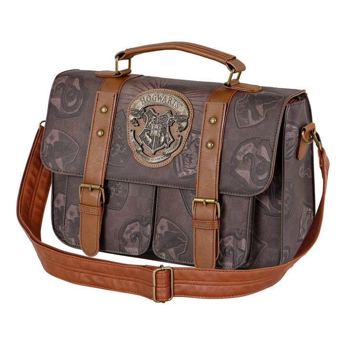 Harry Potter Bolso Satchel Grande Pride Marrón 27x35.5x12cm 11L PVC Bandolera Harry Potter Bolso Satchel Grande Pride Marrón 27x35.5x12cm 11L PVC Bandolera