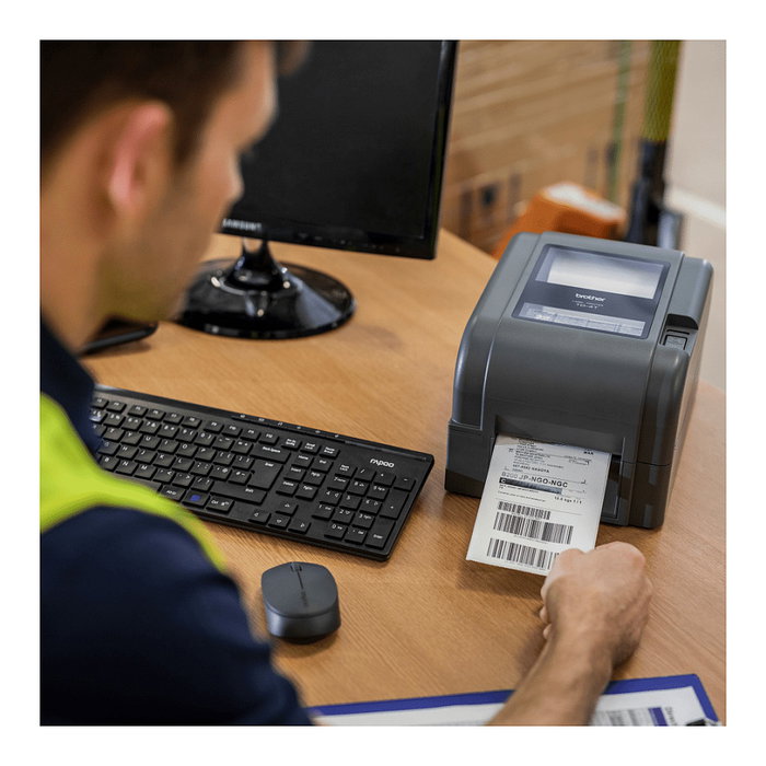Brother TD-4520TN Impresora de Etiquetas Industrial, Térmica Directa/Transferencia, 300x300 DPI, 127 mm/s, Negro, 64 MB, Ethernet, USB, Incluye Rollo