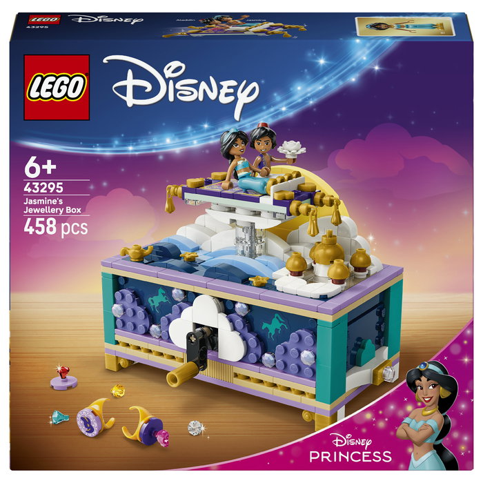 LEGO Disney Princess Joyero de Jasmine, Set de Construcción con 458 Piezas