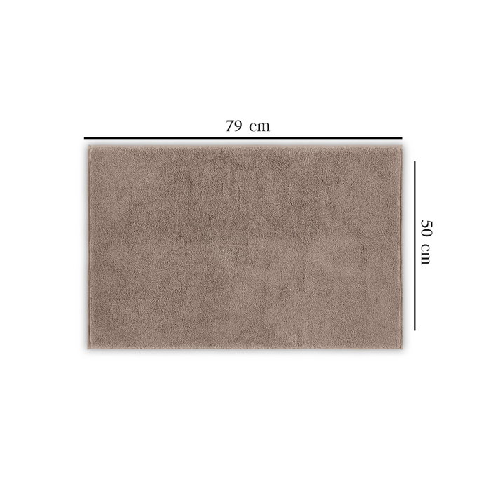Mijölnir Fancy Beige Alfombrilla de Baño de Visón 65% Algodón 35% Lyocell 50 x 79 cm