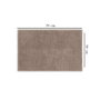 Mijölnir Fancy Beige Alfombrilla de Baño de Visón 65% Algodón 35% Lyocell 50 x 79 cm
