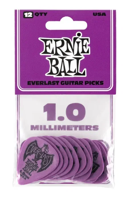 Ernie Ball Púas Everlast Púrpura 1,00 Mm - 12 Unidades