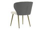 DKD Home Decor Silla de Poliéster y Metal Blanco