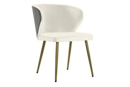 DKD Home Decor Silla de Poliéster y Metal Blanco
