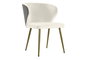 DKD Home Decor Silla de Poliéster y Metal Blanco