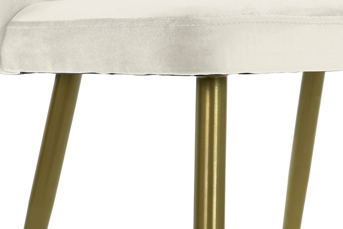 DKD Home Decor Silla de Poliéster y Metal Blanco