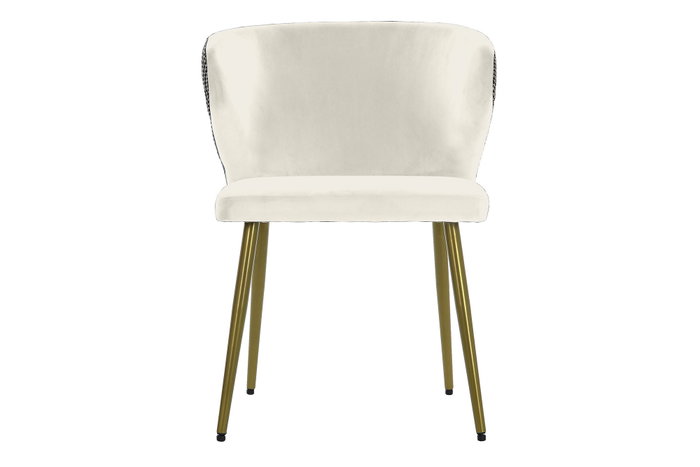 DKD Home Decor Silla de Poliéster y Metal Blanco