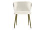 DKD Home Decor Silla de Poliéster y Metal Blanco