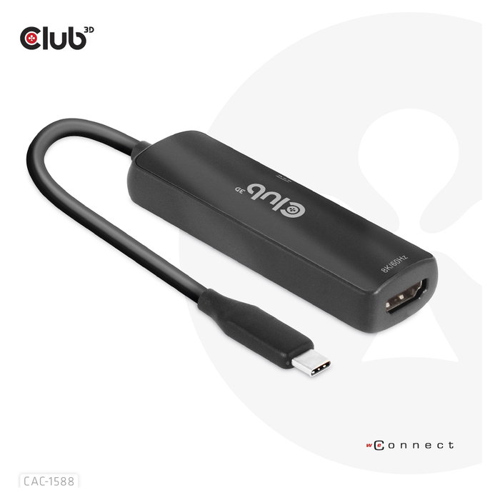 Club 3D CAC-1588 Adaptador USB Tipo C a HDMI 2.1 8K60Hz 4K120Hz HDR10+ Club 3D CAC-1588 Adaptador USB Tipo C a HDMI 2.1 8K60Hz 4K120Hz HDR10+