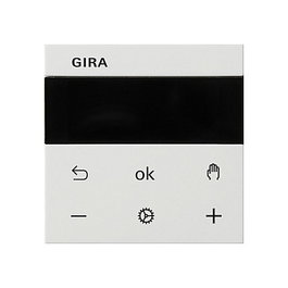 GIRA System 55 Termostato Digital Bluetooth Reinweiß glänzend S3000