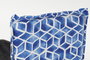 DKD Home Decor Cojín Silla Exterior Boho Azul Blanco 4 x 115 x 42 cm Resistente al Agua