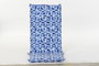 DKD Home Decor Cojín Silla Exterior Boho Azul Blanco 4 x 115 x 42 cm Resistente al Agua