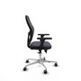 PIQUERAS Y CRESPO Silla de oficina Jorquera con mecanismo Sincro/Traslack, Gris oscuro y Negro