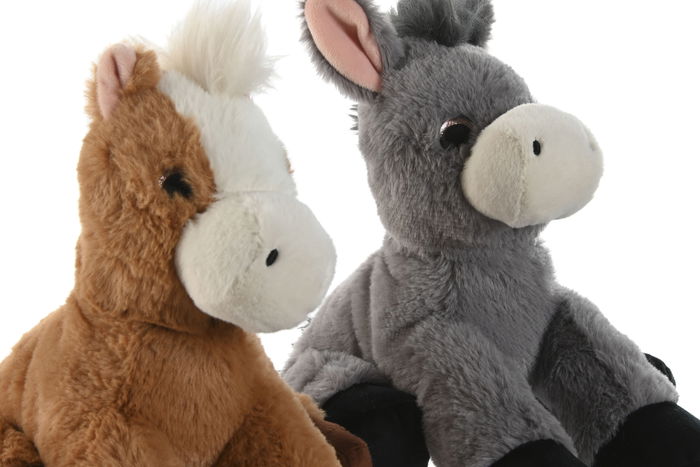 DKD Home Decor Peluche Marron Gris 36 x 28 x 20 cm (12 Unidades)