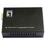 LevelOne GVT-2051 Convertidor Media 10GBase-T RJ45 a SFP+ 10 Gigabit Ethernet, 10GBit/s, Plug and Play, Negro