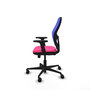PIQUERAS Y CRESPO Silla de oficina Jorquera con mecanismo Sincro/Traslack, Rosa y Azul
