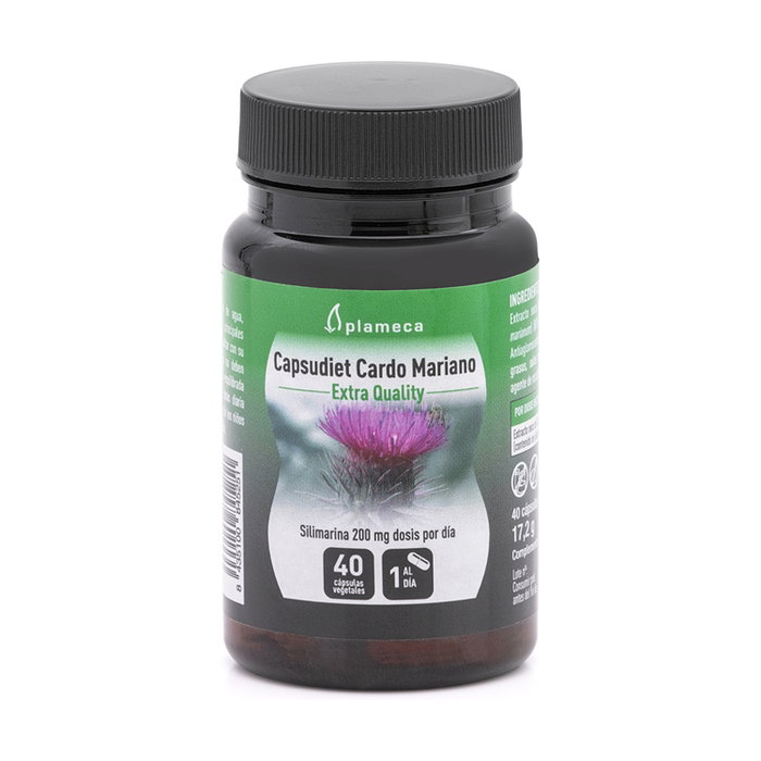 Plameca Capsudiet Cardo Mariano 40 cápsulas para el mantenimiento de la salud del hígado Plameca Capsudiet Cardo Mariano 40 cápsulas para el mantenimiento de la salud del hígado