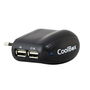 Coolbox UX-2 Cargador de Pared 2 Puertos USB 5V Negro
