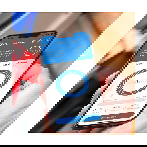 NRGkick 17701093 Cargador Eléctrico 11000W 16A 7.5m Type 2 IP67 Wifi Bluetooth Azul