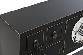 DKD Home Decor Consola Masako Oriental Negro Blanco 95 x 79 x 26 cm