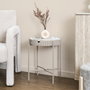 Home Deco Factory Terra Nova Mesa-Cofre con Tablero MDF y Estructura de Hierro 39x48 cm