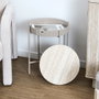 Home Deco Factory Terra Nova Mesa-Cofre con Tablero MDF y Estructura de Hierro 39x48 cm