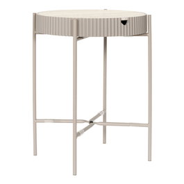 Home Deco Factory Terra Nova Mesa-Cofre con Tablero MDF y Estructura de Hierro 39x48 cm