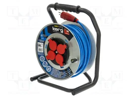 KERG Prolongador de alimentación H07BQ-F 3G1,5mm2 50m Azul