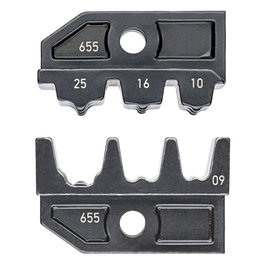 Knipex 97 49 09 Juego de dados de crimpado para terminales de tubo