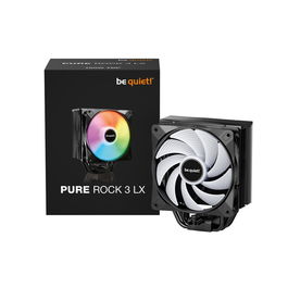 be quiet! Pure Rock 3 LX Ventilador Disipador CPU con 4 Heatpipes, 120mm PWM, TDP 190W, Negro, LED, Compatible Intel LGA 1851/1700 y AMD AM5/AM4