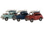 DKD Home Decor Vehiculo Decoracion Mediterraneo Azul Rojo 5 x 5.5 x 11 cm (3 Unidades)