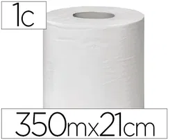 Buga Papel Secamanos Rollo Blanco Reciclado 100% 35x21cm 1 Capa 43 g/m2 350 m