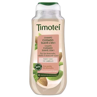 Timotei Champú Cuidado Suave 2 en 1 con Aceite de Almendra y Coco 300 ml