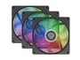 Genesis Oxal 120 ARGB - Pack de 3 Ventiladores para Carcasa de PC, 12 cm, Negro