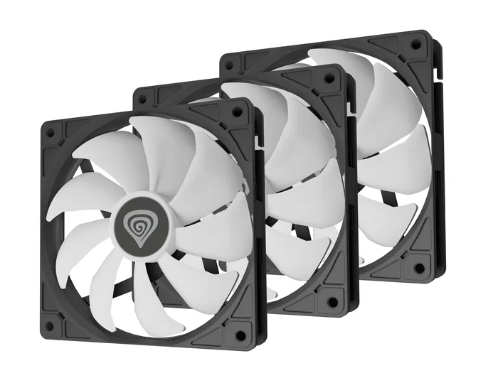 Genesis Oxal 120 ARGB - Pack de 3 Ventiladores para Carcasa de PC, 12 cm, Negro
