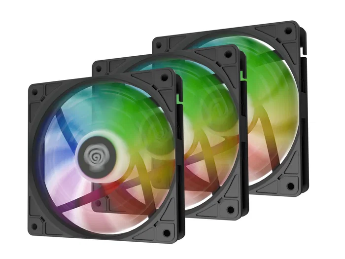 Genesis Oxal 120 ARGB - Pack de 3 Ventiladores para Carcasa de PC, 12 cm, Negro