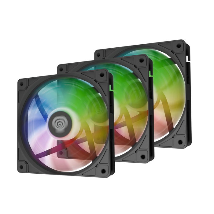 GENESIS Oxal 120 ARGB Ventilador para Caja de Ordenador, Pack de 3, Negro