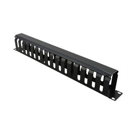 VALUE Placa frontal de 19 pulgadas 1 HE con canal de gestión 40x60mm negro