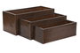 DKD Home Decor Set de 3 Jardineras de Aluminio Dorado