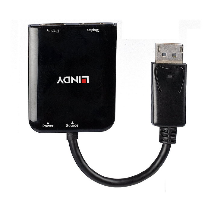 Lindy 2 Port DisplayPort 1.2 MST Hub Negro