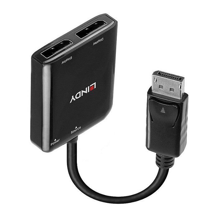 Lindy 2 Port DisplayPort 1.2 MST Hub Negro