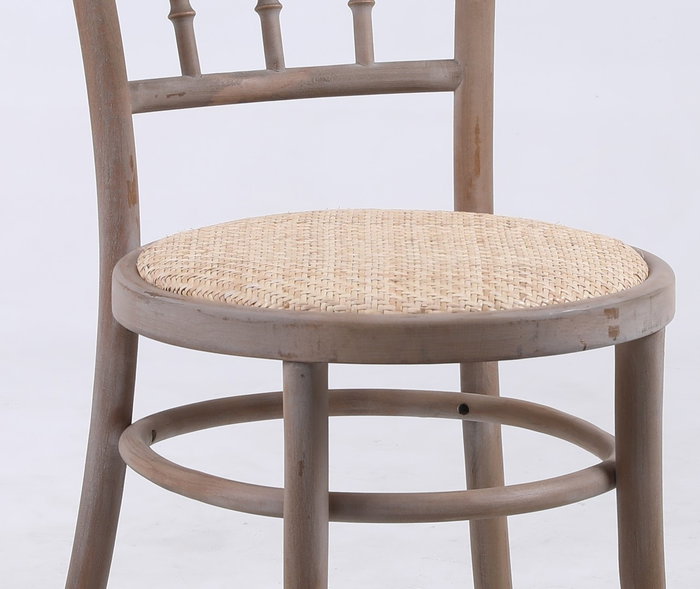 DKD Home Decor Silla de Cedro y Ratán 42x40x89