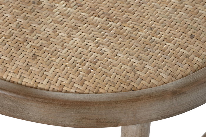 DKD Home Decor Silla de Cedro y Ratán 42x40x89